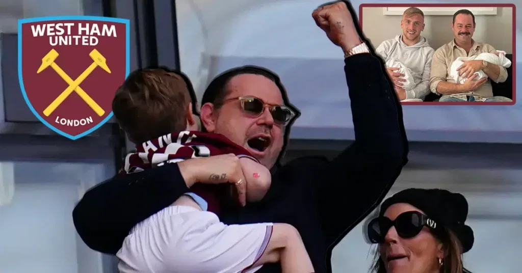 Danny Dyer cheers on West Ham