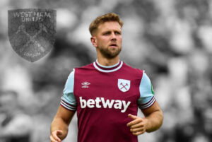 Niclas Fullkrug-back and white background-West Ham badge
