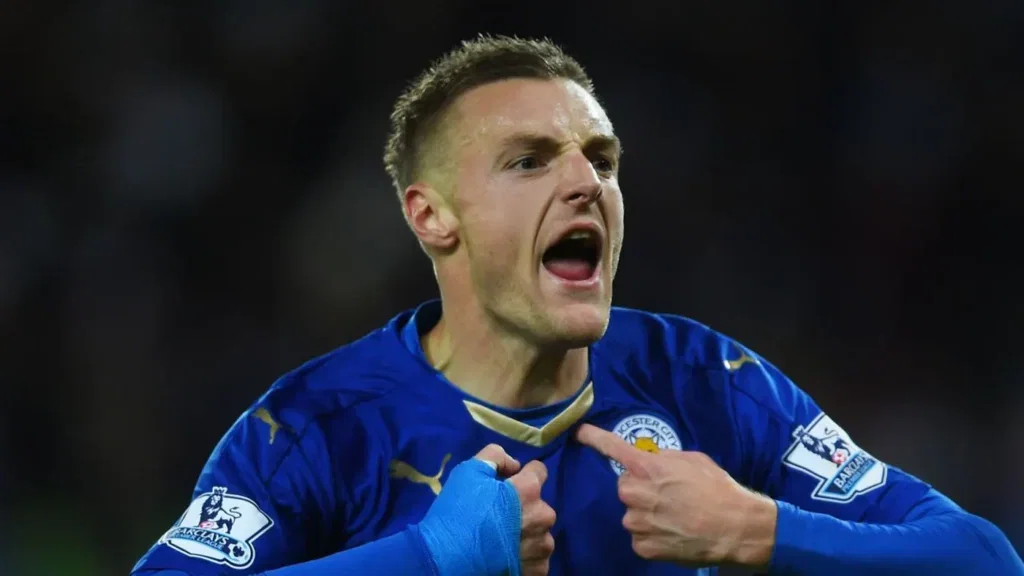 Jamie Vardy celebrates a goal as West Ham are linked with a surprise move for the veteran striker.