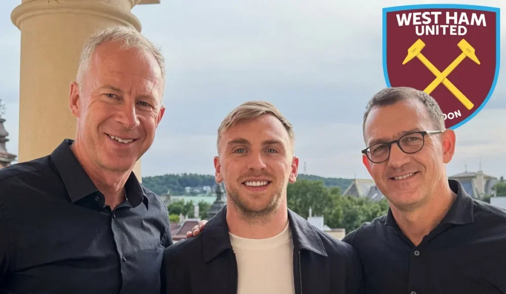 Jiri Svarc, Daniel Kretinsky and Jarrod Bowen meet to discuss the West Ham captains future