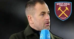 Former West Ham player Joe Cole doing punditry work