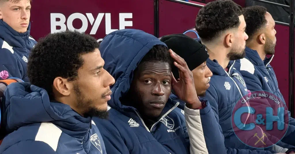 West Ham substitutes bench