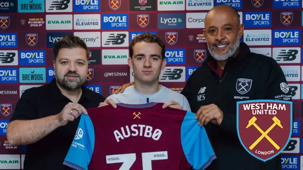 Edvin Austbø completed his transfer to West Ham United from Norwegian club Viking FK.