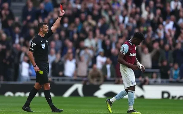Image for Kudus Quit Against Spurs Long Before Red Card