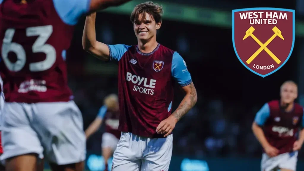 West Ham's Lewis Orford scored against Stevanage