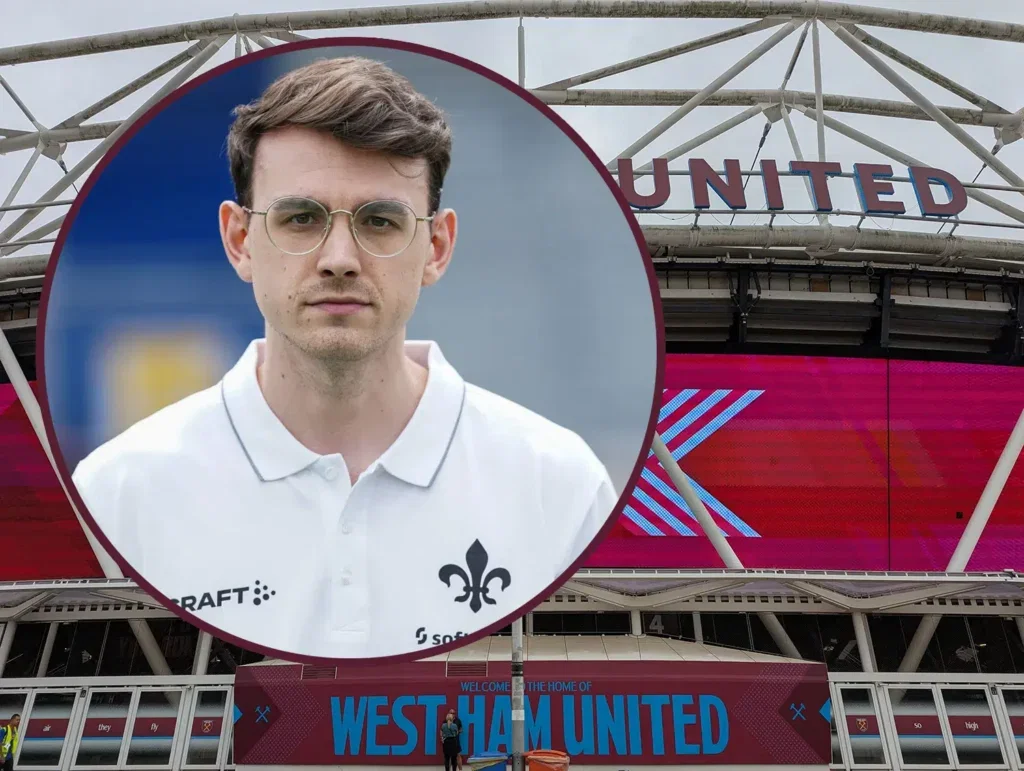 Max Hahn outside the London Stadium