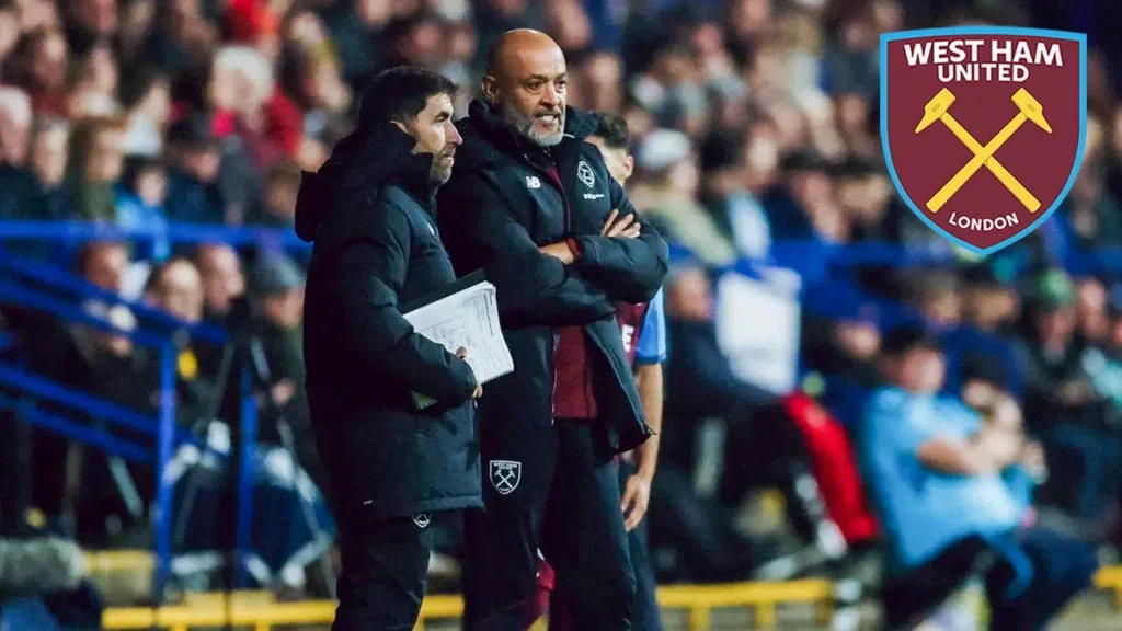 Nuno Espírito Santo watches West Ham during their dramatic Championship victory over Bolton Wanderers