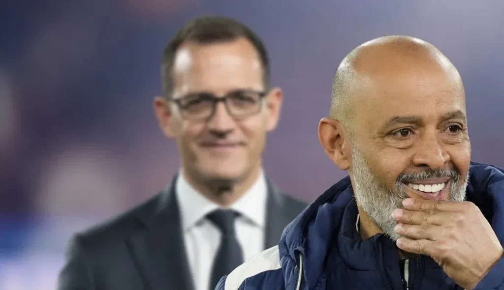 Nuno Espirito Santo thinks while Kretinsky watches on