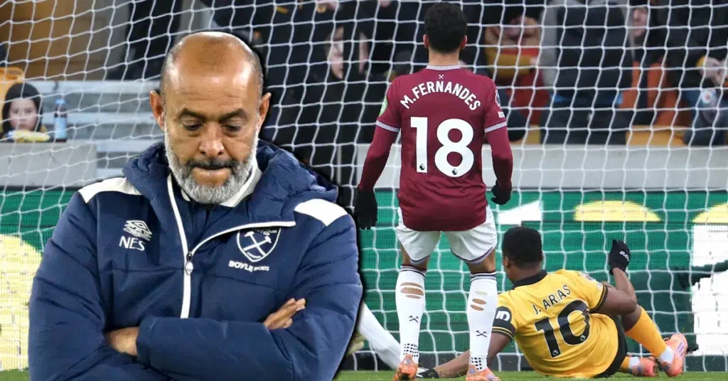 Wolves v West Ham-Nuno looks on 