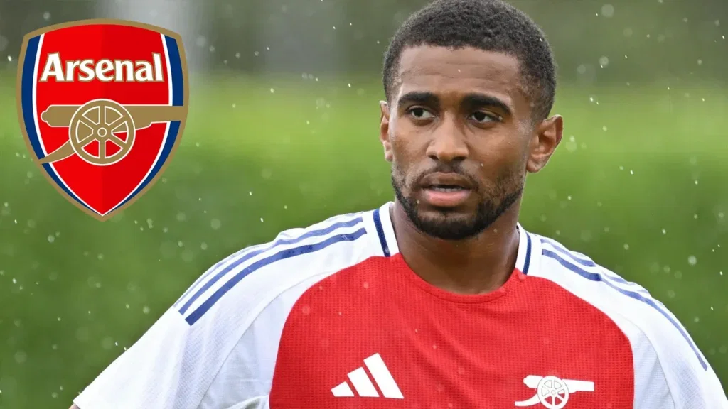 Arsenal winger Reiss Nelson, who is attracting transfer interest from West Ham United.