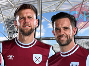West Ham strikers Niclas Fullkrug and Danny Ings at The London Stadium