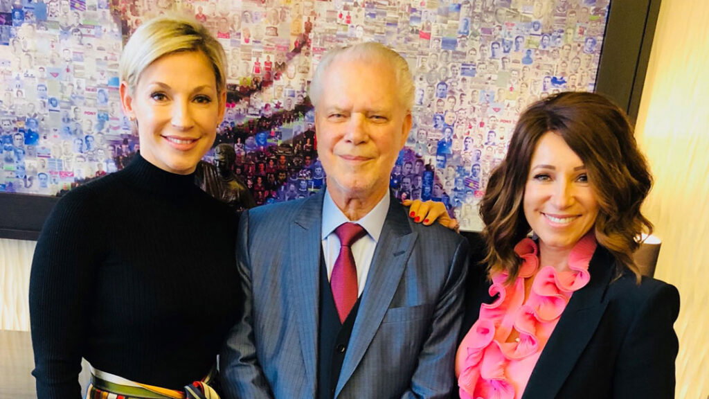 David Gold, Vanessa Gold and Jacqueline Gold representing the Gold family's involvement with West Ham United.